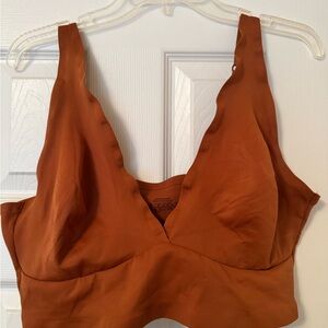 Auden Terracotta Satin Bralette